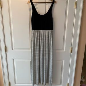 LOFT Size M Striped Maxi Dress
